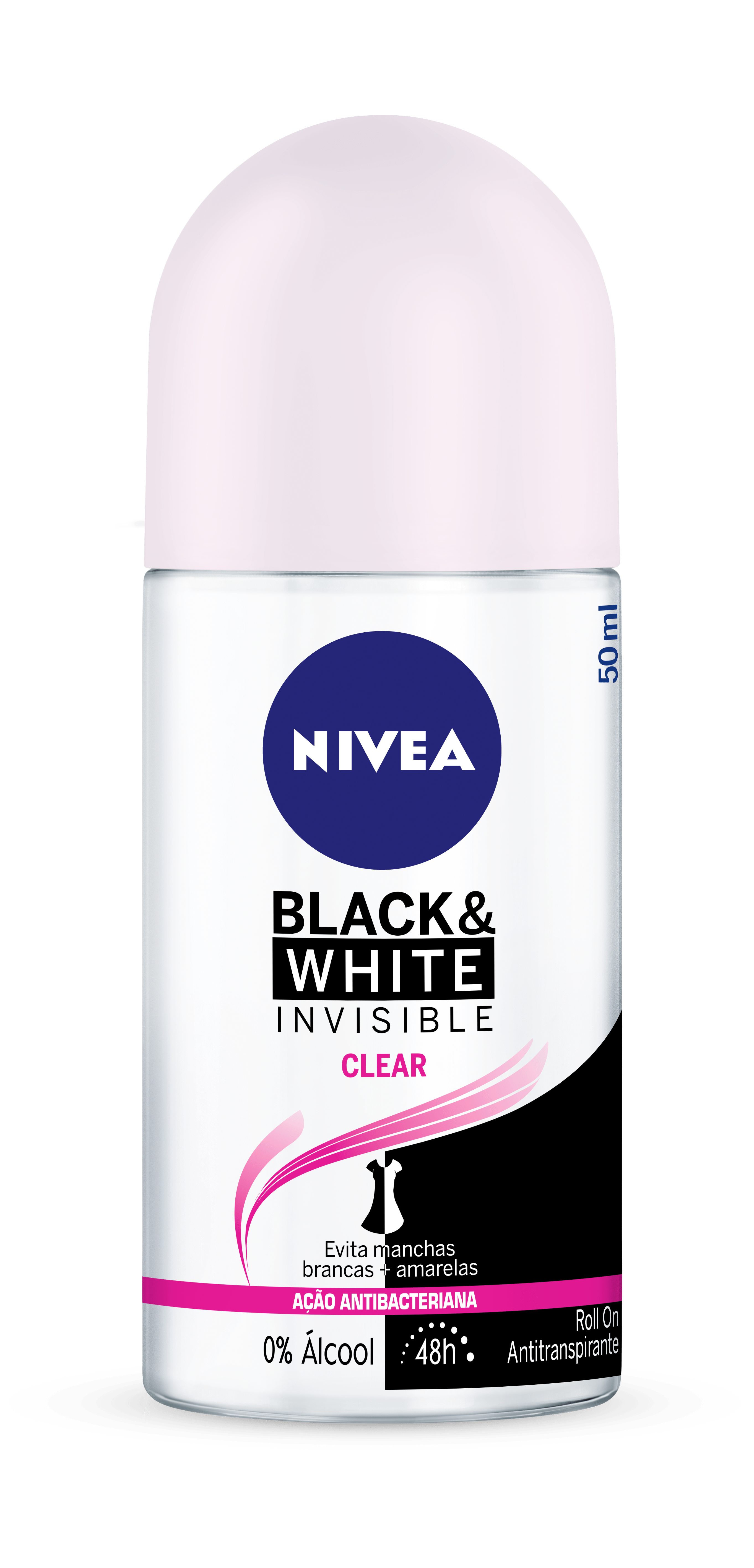 Nivea Invisible For Black White Clear Roll On 50 Ml